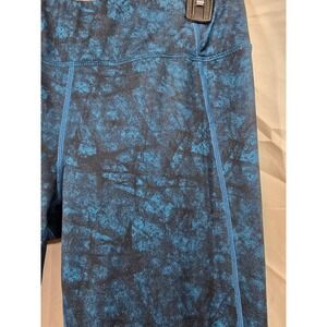 Layer‎ 8 Performance Leggings Blue Black Tie Dye Athletic Workout Women's Size M